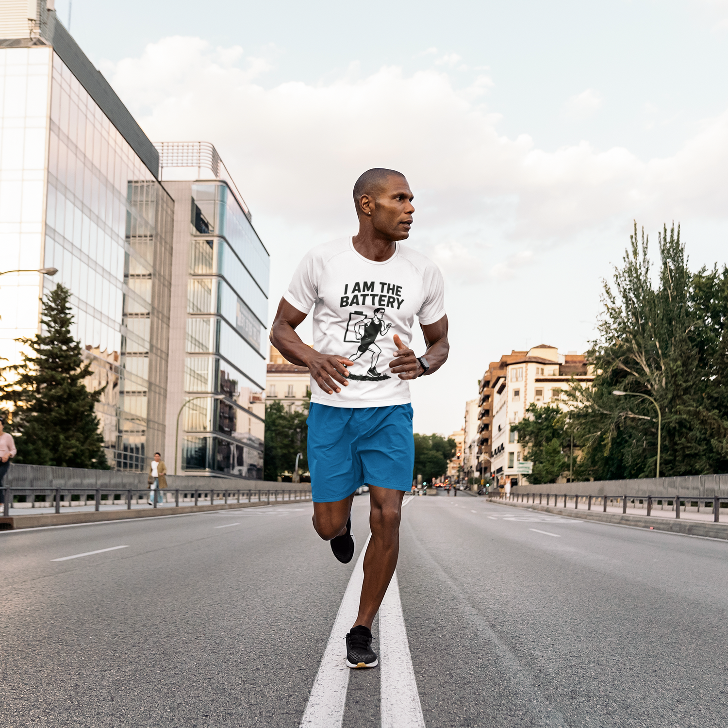 I Am The Battery™ Runner Tee – Endurance Redefined