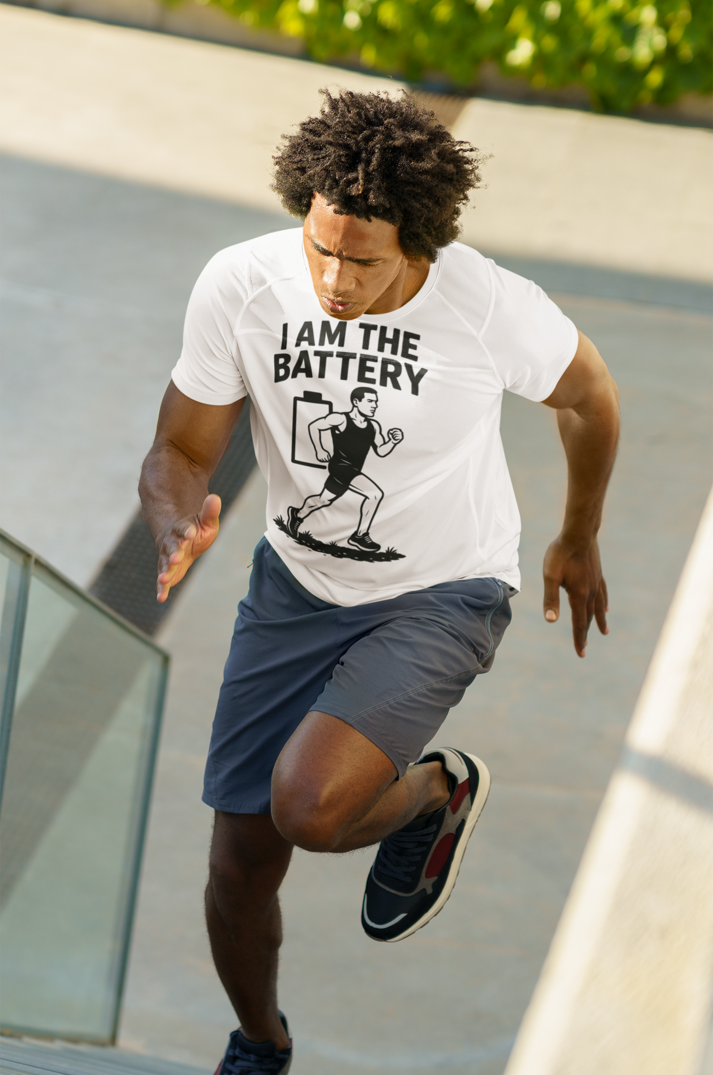 I Am The Battery™ Runner Tee – Endurance Redefined