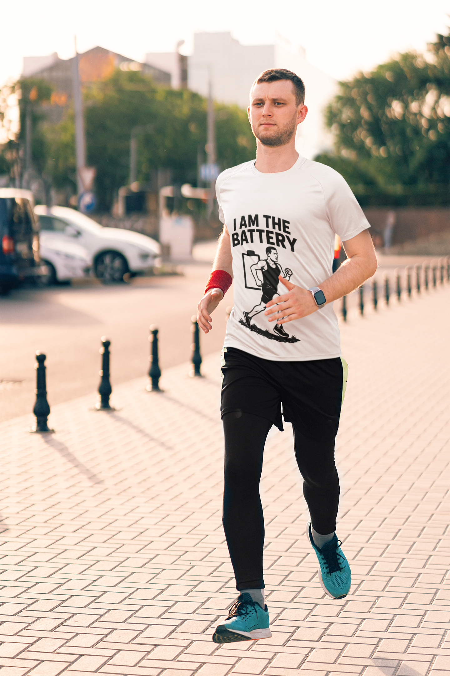 I Am The Battery™ Runner Tee – Endurance Redefined